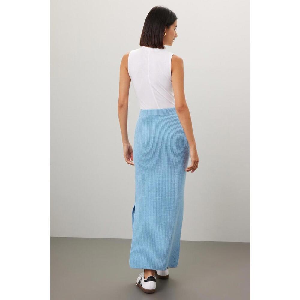 Suboo Blue Isla Knit Maxi Skirt Size S with minor lints - Picture 2 of 8